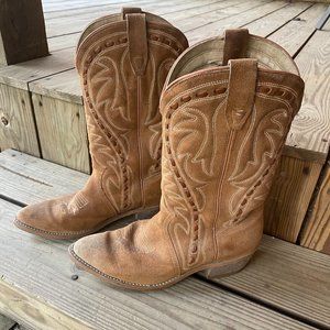 Brown Suede Cowboy Boots